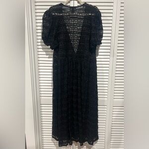 Torrid Black Long Lace Duster